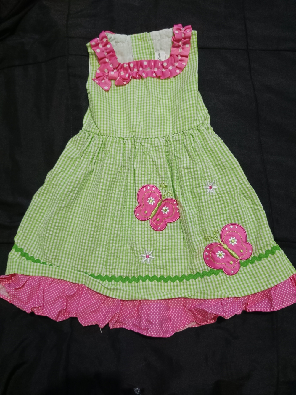 Emily Rose Green and Pink Butterfly Sundress